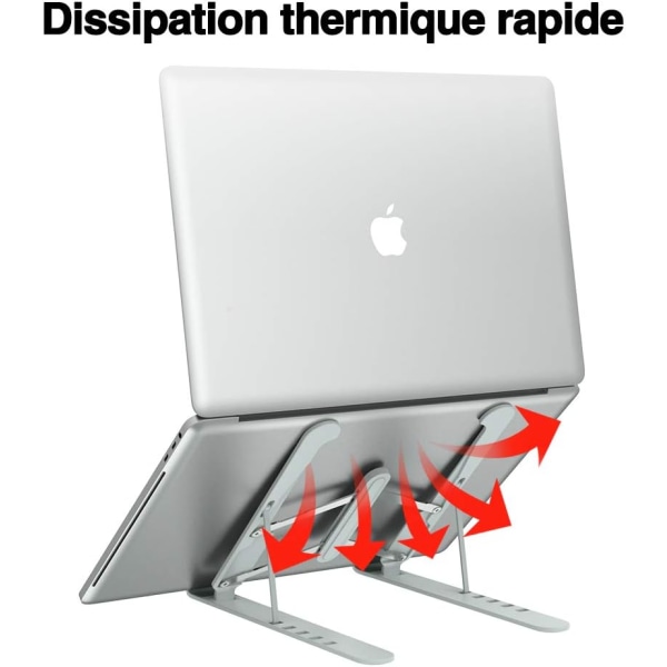 Laptopstativ, Justerbart Laptopstativ, Bärbart Laptopstativ, Vitt