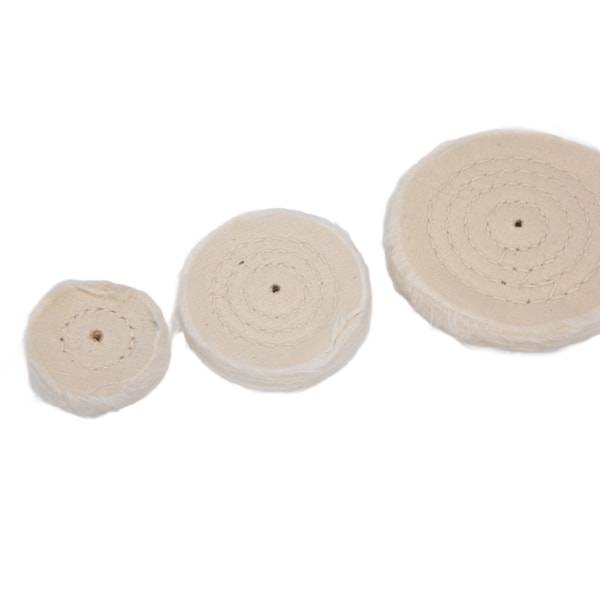 10-pack Poleringshuvud Bomullsfilt Buffinghjul Verktygssats för Metall Marmor Glas