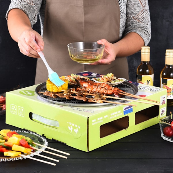 Diskret Engångsgrill, Non-stick Grillplatta Erbjuder Oöverträffad Bekvämlighet för Dina Frekventa Utomhusfester