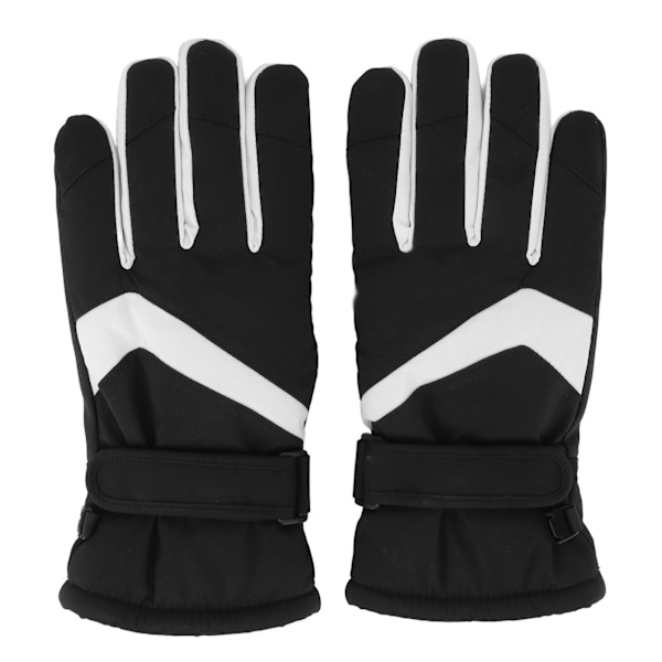 1Set Vinter Touchscreen Handskar Vattentäta Förtjockade Fleece Varma Handskar för Män Kvinnor Utomhus Cykling Skidåkning Svart M