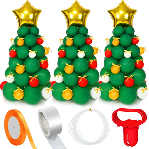Latexballonger för jul, lättmonterat julballonggirlangbågset med högkvalitativa material för varaktiga festdekorationer