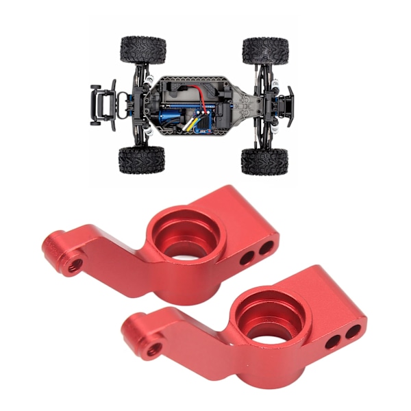 2PCS RC Bakre Navbärare Universal Aluminiumlegering Bakaxel Fäste för Traxxas Rustler 4WD 670641 670764 1:10 RC Bil Röd