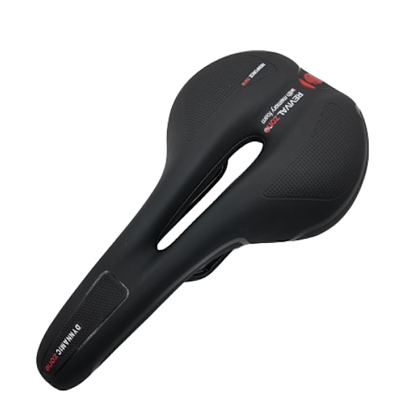 Reflekterande Cykelsadel med Anatomisk Utskärning för Förbättrad Kylning, Skåra i Mitten för Ventilation, Tjockt Memory Foam för Komfort