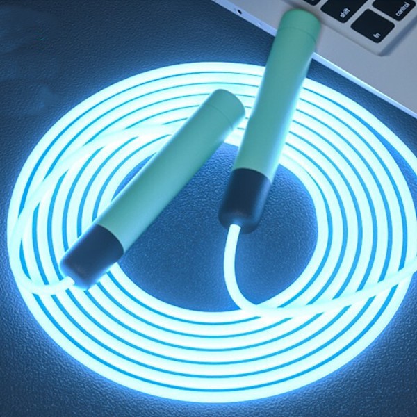 Lysande Hopprep 2,8 Meter Cool Unik LED Luminous Hopprep med ABS Anti Slip HandtagBlå
