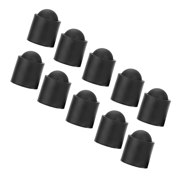 10 stk. Poolkø Spids Gummibeskyttelse Billardkøer Stik Beskyttelseshætte Tilbehør (Sort) black