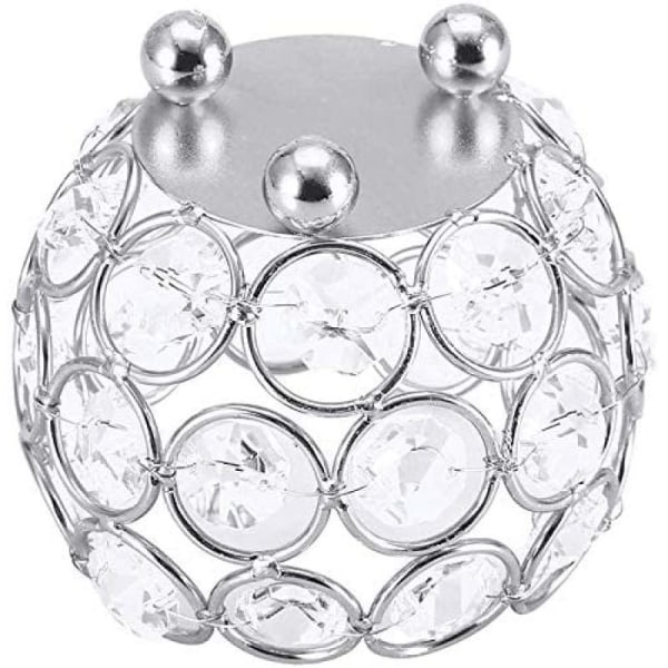 2 st Silver Kristallskål Ljushållare För Bröllopsbord