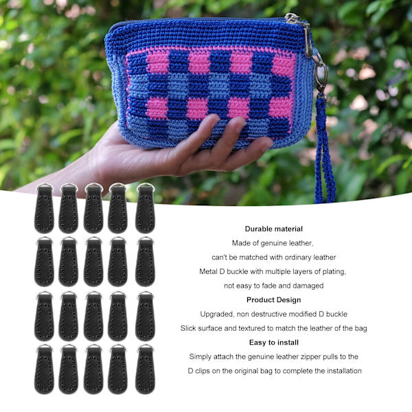 20 st äkta läder dragkedjor dragkedjor snygga casual mikrofiber läder dragkedjor ersättning för ryggsäckar bagage svart guld färgade tillbehör