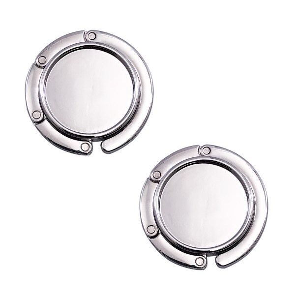 Hopfällbar halkfri väska krok hållare för handväskor, 2-pack