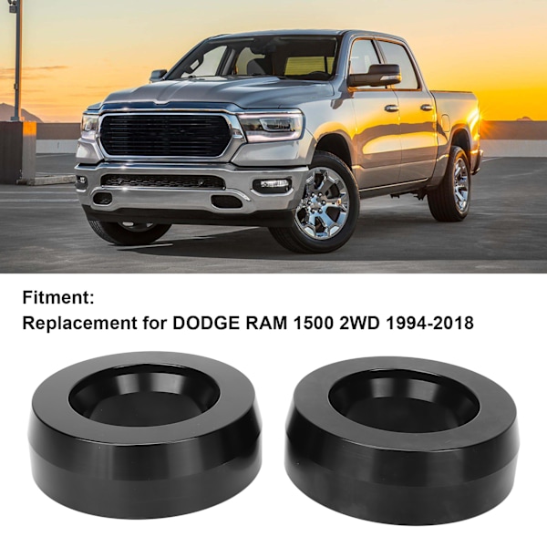 2 st Nivålyftningssats Framstötdämpare Distans 3 tum Kolstål Ersättning för DODGE RAM 1500 2WD 1994‑2018