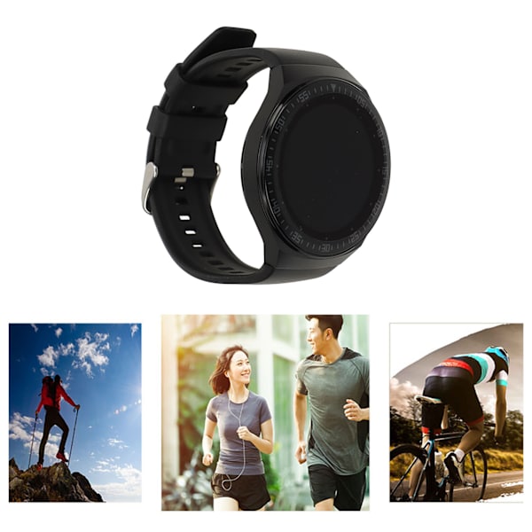 Män Digital Sportklocka Bluetooth 1,28 Tum HD-skärm IP67 Vattentät Elektronisk Musik Smartwatch för Fitness Svart