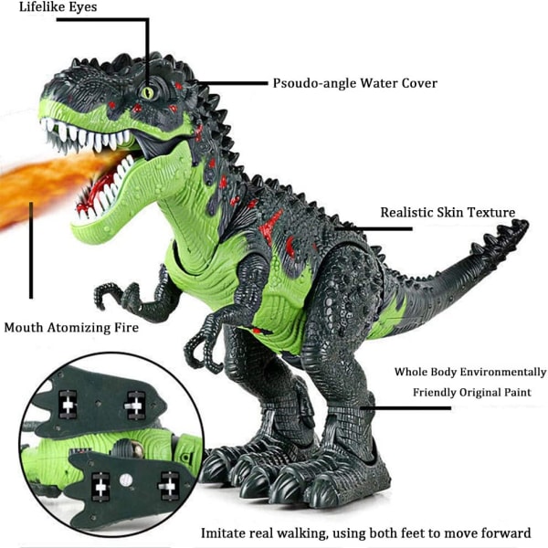 Elektrisk dinosaurieleksak för barn, Tyrannosaurus Rex-leksak med dinosaurie