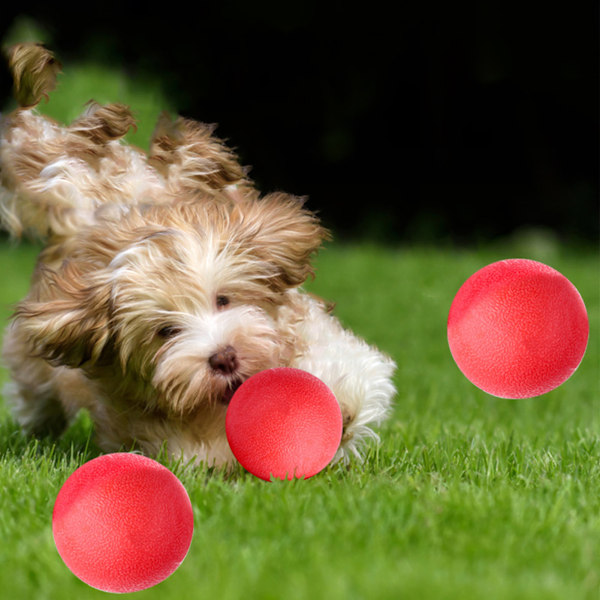 Hundleksak Boll med Rep Interaktiv Bitresistent Säker Hundgummiboll med Rep för Utomhusträning 6,5cm / 2,6in