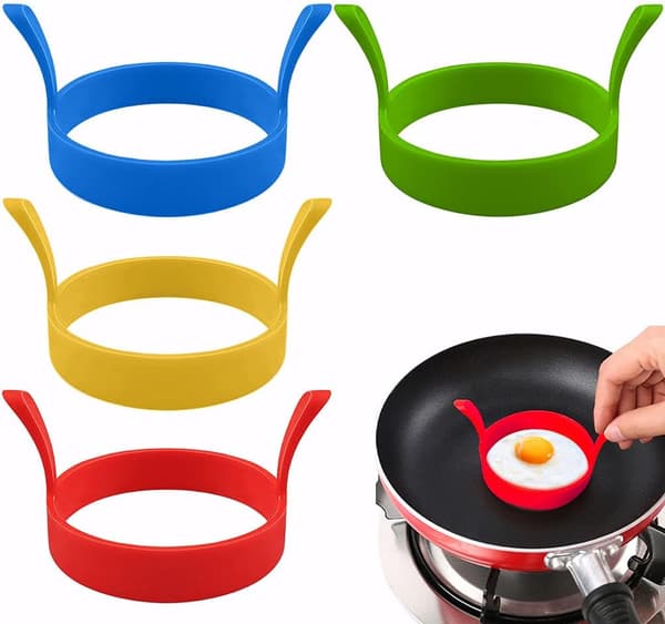 5 STK Stekt Eggform, Silikon Eggform Pannekakeform