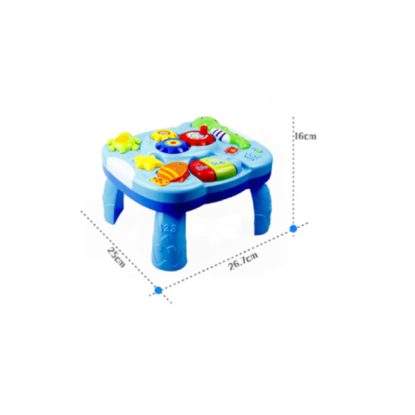 Musikaliskt inlärningsbord baby 2 i 1 leksak för tidig utbildning