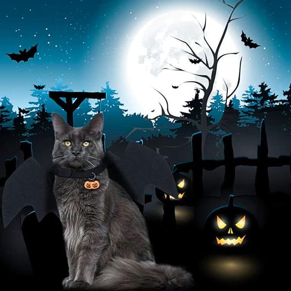 Set med 10 mini Halloween pumpaklockor Jack-O-Lanterns Creative O