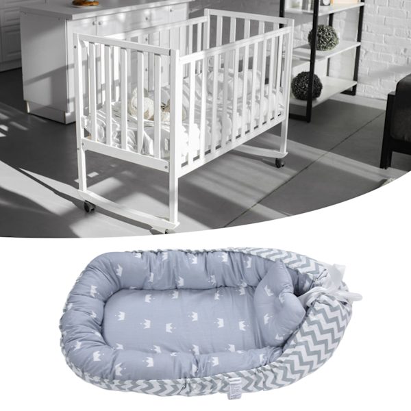 Babylounge sängbo, andningsbar, bärbar, nyfödd liggvagga, duschgåvor för tupplurar, samsovning