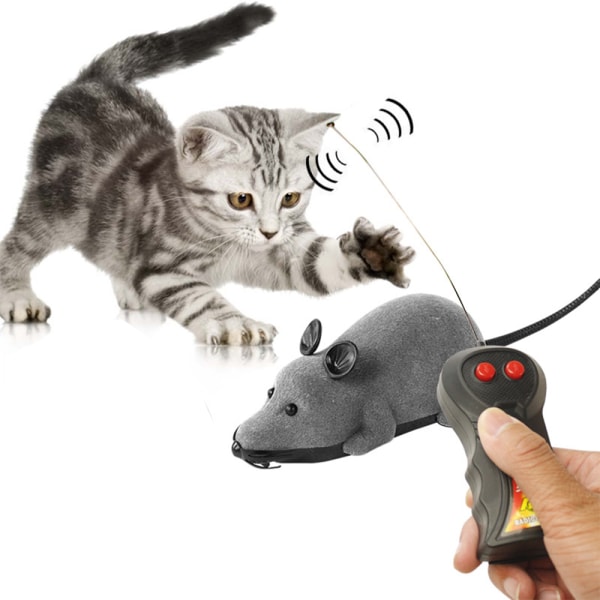 Elektrisk trådlös fjärrkontroll mus möss RC leksak katt husdjur leksaker