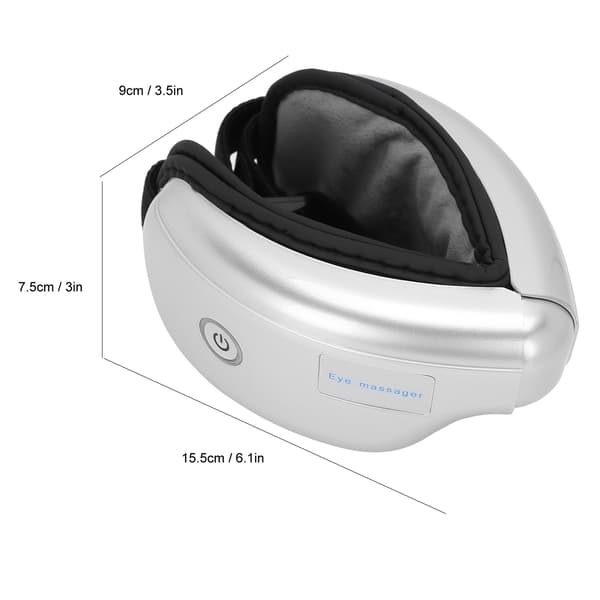 Ögonavslappningskompis, Kylande Massage Ögonmask med Ergonomisk Design, Luftkompression & Varm Kompress för Torra Ögon, Resevänlig och Vikbar