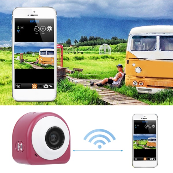 Mini Action Kamera 1080P Hög Definition Vattentät Trådlös WIFI Fjärrkontroll Selfie