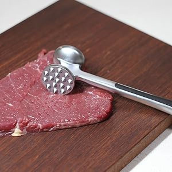 Köttmörare Dubbelsidig köttklubba för att platta till kött