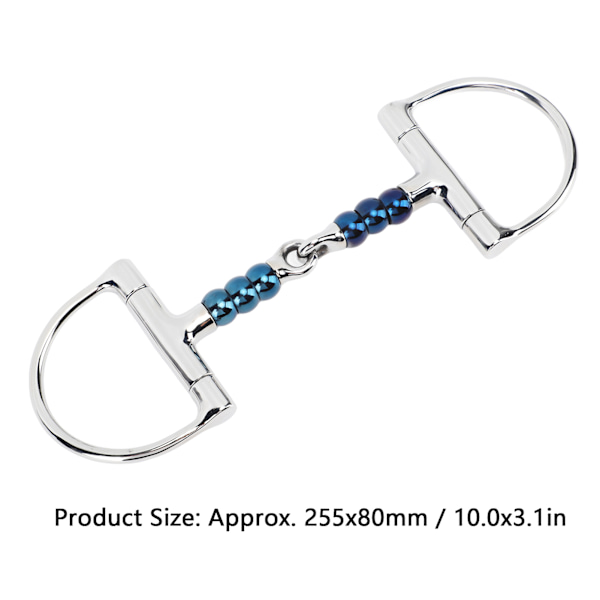 Hästbett i rostfritt stål 125 mm Anti-bitande hästmun D-ring Snaffle Bit för hästgård