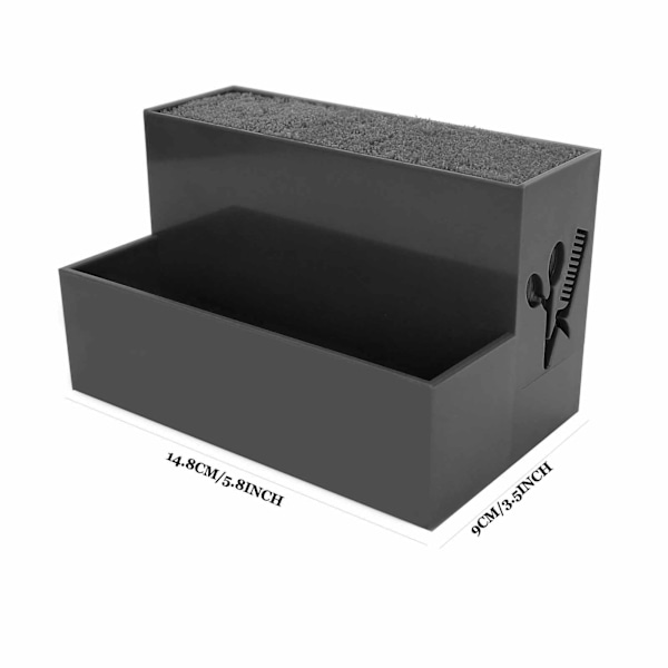 Salong Hårklippningsklämmor Box Sax Förvaringslåda Organizer Frisörverktyg TillbehörSvart
