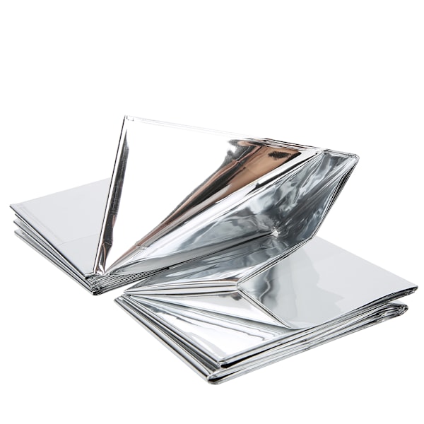 Överlevnadskit för friluftsentusiaster, Mylar-material rymdfärdsdesign, termiska nödfiltar som är både reflekterande och hållbara