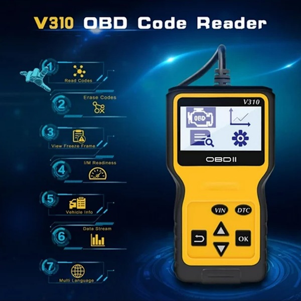 V310 ODB2 Multi-märkes bilskanner kodläsare DTC skanningsverktyg