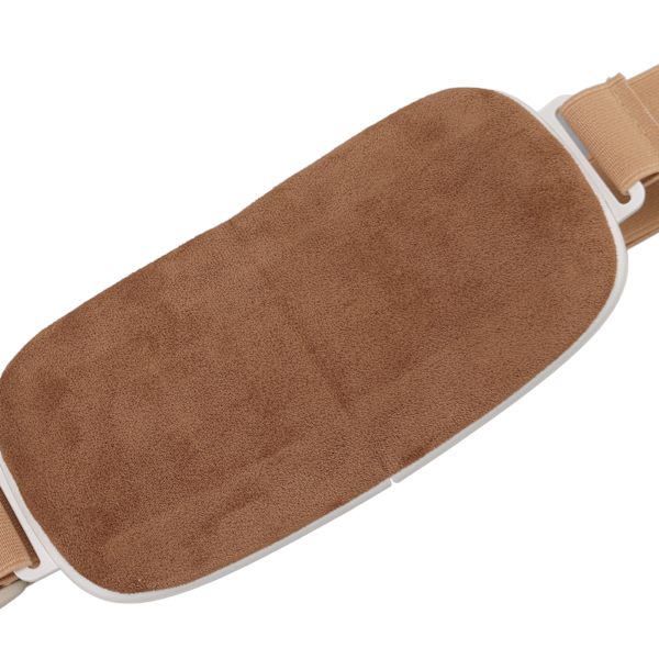 Hopfällbart Menstruationsvärk Bälte Digital Display USB Laddning Snabb Uppvärmning Midja Värmande Bälte för Kvinnor Brun