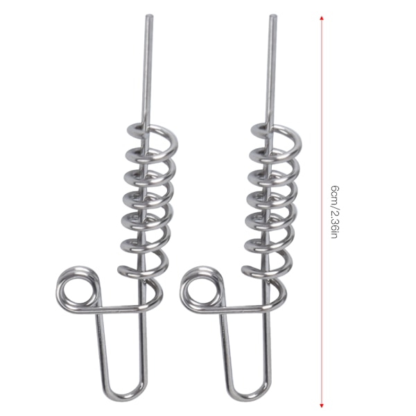 Mjukt fiskebete-anslutningsmaskar Lock Lock Fixed Pin Fiskebeten TillbehörStor storlek (cirka 6 cm/2,4 tum)