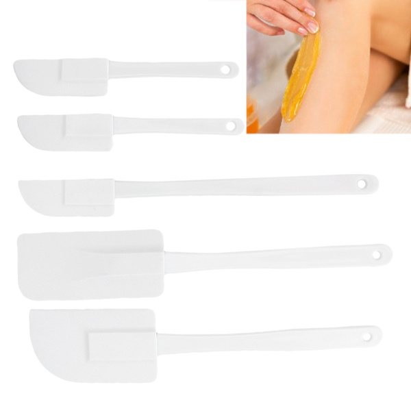 5-pack vaxspatelset i silikon, återanvändbara vaxrör, multifunktionella vaxpinnar för hem- och salongsbruk