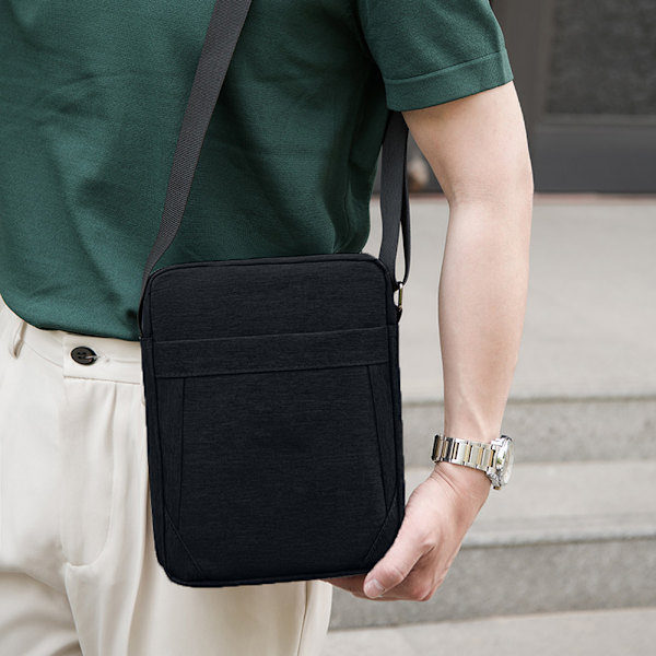 Enkel vertikal herr enkel axel crossbody väska