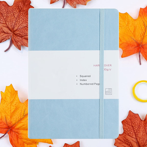Blank Line Notebook, anteckningsbok med elastiskt bälte, 188 sidor,