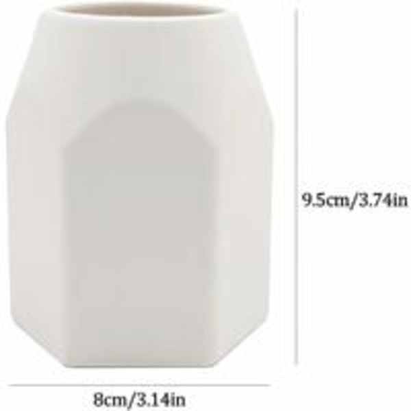 2 st silikonpennhållare, silikonpennhållare geometrisk pennhållare - vit