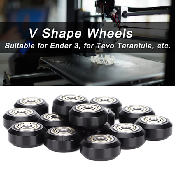Gantryhjul för Ender 3/3Pro, Hög Utskriftsnoggrannhet 3D-skrivarrullar med Dubbel Lagerdesign, Slitstarkt POM-material Säkerställer Smidig Rörelse Och