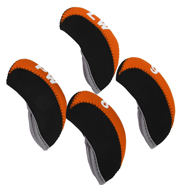 10 st/set Läder Golfklubba Järn Huvudskydd Golf Putter Klubbhuvud Skyddsfodral SetOrange