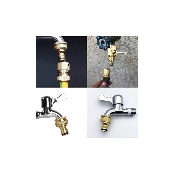 Nem installation til havearbejde, Quick Connect solid messing slangekobling giver sikker forbindelse, alsidig brug i vandingsudstyr