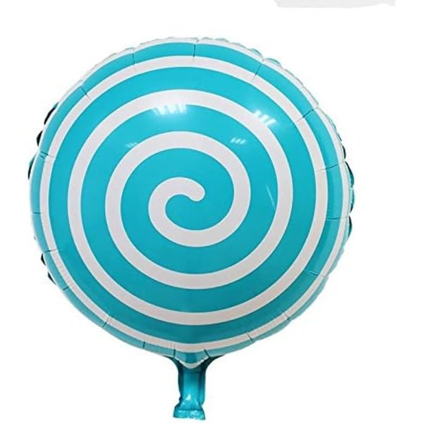 18\" Färgglada klubba ballonger godis folie ballonger spiral mylar ballonger för festdekoration, 24-pack