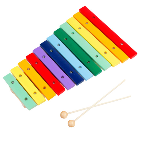 Leksaksxylofon för barn med 12 toner Vackert klockspel Småbarnsutbildning Pussel Musik Handknacka på pianoleksak