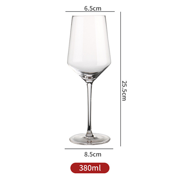Rödvinsglas, vinglasuppsättning, 380 ml glaskoppar, 2-pack