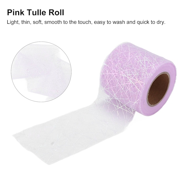 Tulle Rulle Symfoni Spindel Rörigt Nät Tulle Rulle DIY Båge Hårprydnad Material BandLila