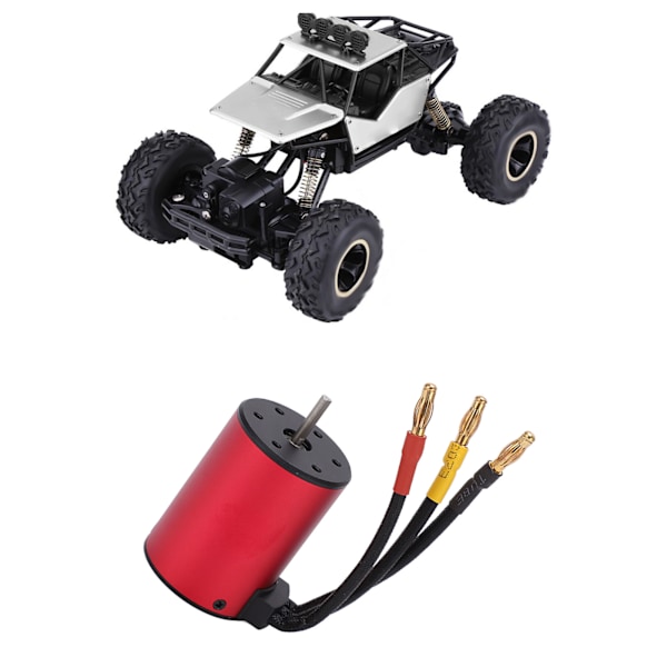 S3650 5200KV Vattentät Borstlös Motor 4-polig 12-spårig RC Bilmotor Tillbehör för 1/10 Fjärrstyrd Bil