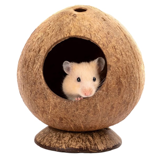Mångsidig Design Liten Djurbädd, Kokosnöts Hamsterhus Bädd För Burdekoration, Perfekt Gömställe Med Enkel Åtkomst Och Återanvändbar Miljövänlig