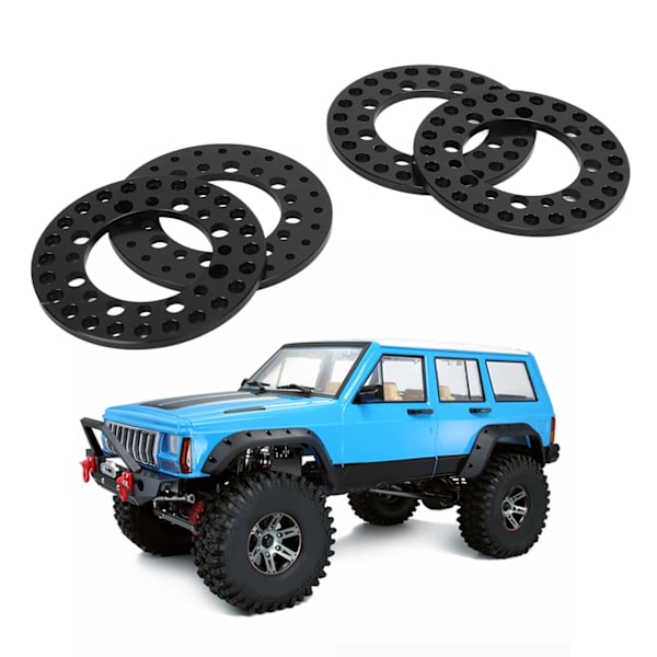 4 st 1,9 tum hjul yttre pärllåsring aluminiumlegering återanvändbar RC-tillbehör för Traxxas 1/10 RC-bil svart