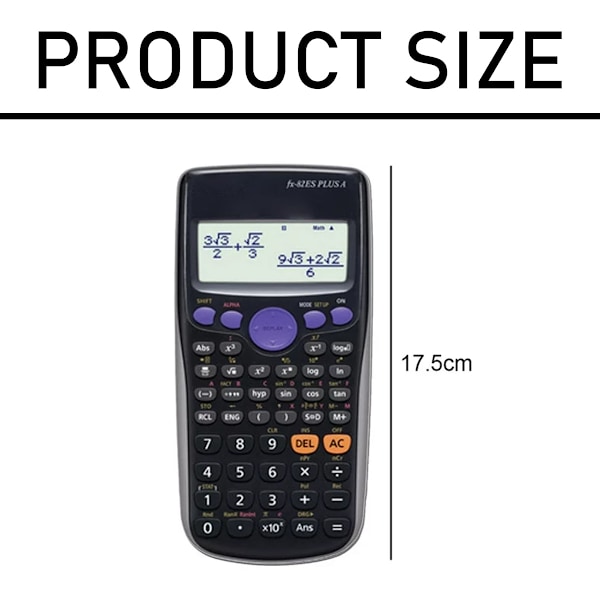 Matematikerns Val Kalkylator, Stor Skärm 417 Funktioners Enhet Med Dubbelt Strömsystem För Oöverträffad Pålitlighet, Perfekt För Högstadiet Och