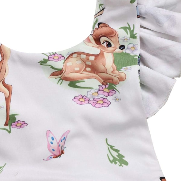 Kid Girls Jul Bambi Romper Rygglös Solklänning + Hårband Födelsedagskläder