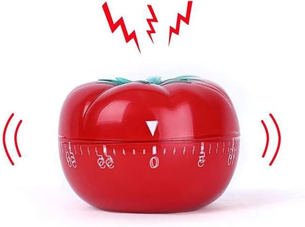 Manual Mechanical Tomato Timer - Ring Alarm Clock Kitchen Timer Cooking Learning Gym Countdown Clock, Customizable-Size S
