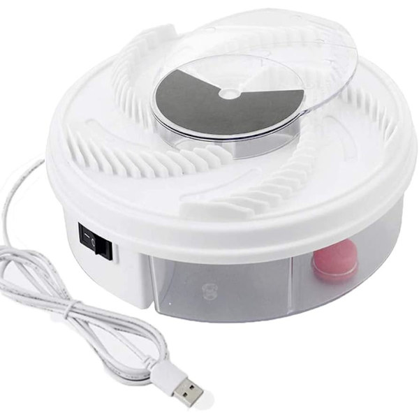 Elektrisk flugfälla, flugfälla skadedjursfångare insektsfångare automatisk flugfångare flugfälla skadedjursavvisande kontrollfångstverktyg för kök, trädgård, sovrum, vit