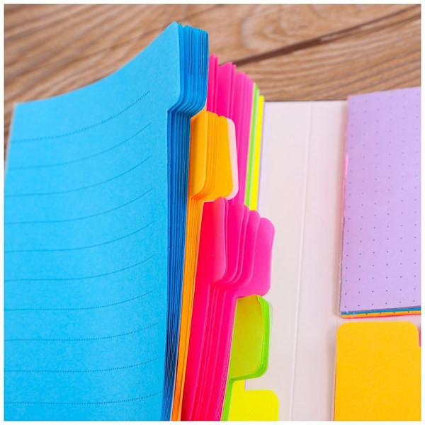 Post-it-set, post-it-etiketter, 410 stycken, separata post-it-lappar, skolmaterial, kontorsmaterial, planerings-post-it-lappar, post-it-etikettdelare,