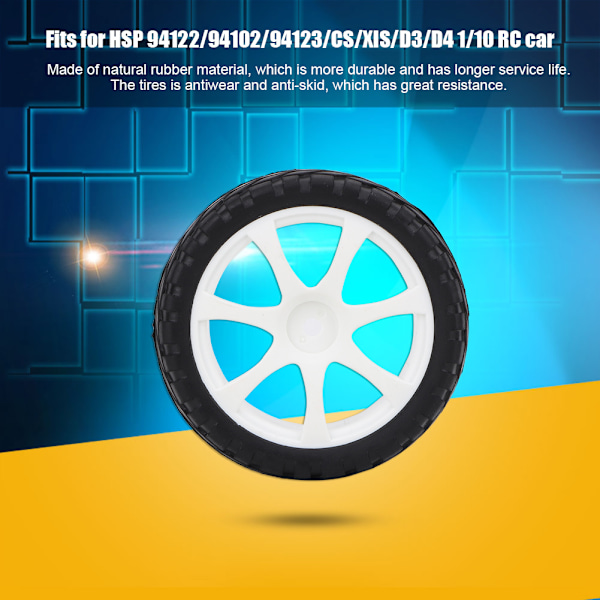 Racing Tyre Gummi Fjärrkontroll Bilhjul Däck Passar för HSP  1/10 RC Bil Tillbehör